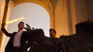 Lucifer Ending  Lucifer cuts off Michaels wings Lucifer becomes God [upl. by Reahard460]