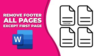 How to remove footer from all pages in Word except first page [upl. by Affer]