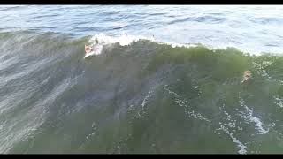 Surfing the Flagler Pier break during Hurricane Florence [upl. by Leckie]