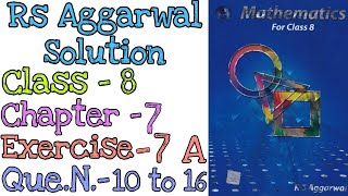 Factorisation  Class 8 Exercise 7A Question 10 to 16  Rs Aggarwal  Md Sir [upl. by Serafina662]