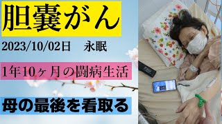 【閲覧注意】緩和ケアにて母の最期の姿を看取る事ができました。胆嚢がんとの1年10ヵ月の闘病生活でした。【享年64歳】 [upl. by Marybeth]