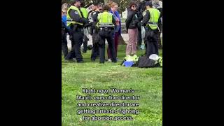 Womens March activists and leaders arrested protesting for abortion rights [upl. by Dnalram]