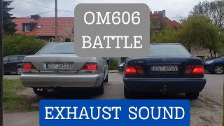 Mercedes W140 amp W210 OM606 EXHAUST SOUND BATTLE w140 om606 w210 exhaustsound [upl. by Ackerman]