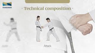 Kukkiwon TKD Self Defense  Poomsae 15  Chonkwon application [upl. by Ariay]