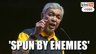 Zahid defends MIC speech accuses opponents of spinning [upl. by Dupaix]