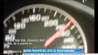 Un tânăr din Cluj sa filmat în timp ce gonea cu 240 kmh pe autostradă [upl. by Shelbi]