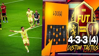 BEST POST PATCH META 4334 CUSTOM TACTICS  WIN MORE GAMES FC 24 ULTIMATE TEAM [upl. by Mieka]