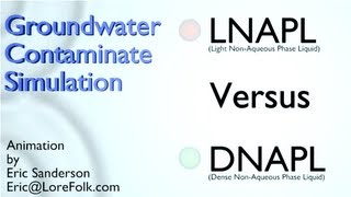 Groundwater Contamination Simulation DNAPL versus LNAPL [upl. by Alvin]