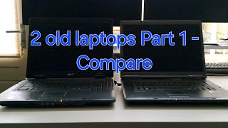 2 old laptops Part 1  Compare Acer Extensa 5220 amp ESPRIMO Mobile Fujitsu Siemens [upl. by Alida22]