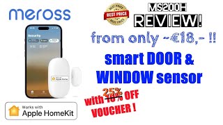 Meross smart door amp window sensor for HomeKit MS200H [upl. by Storz]