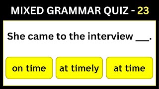 English Grammar Mixed Quiz 23  Can you get full marks on this Grammar Test  Kidsa2z [upl. by Silirama]