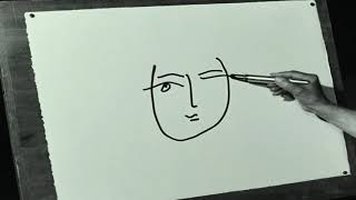 Watch Picasso Draw a Face 4K [upl. by Tedi903]