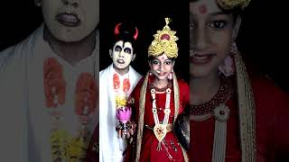 Bhoot🧟‍♀️☠️🌸 Vs Bhagwan🙏✨🌸Look Challenge🙏 💀Prashant Sharma shorts ytshorts funnyshorts bhoot [upl. by Uahsoj]