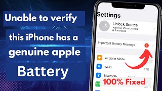 Important Battery Message iPhone 11121314 Pro Max  iPhone X Xs Max XR iPhone 66s 78 Plus Fix [upl. by Kellen370]