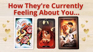 💋HOW DO THEY FEEL ABOUT YOU NOW 😍PICK A CARD 😘 LOVE TAROT READING 🌺 TWIN FLAMES 👫 SOULMATES [upl. by Callie]