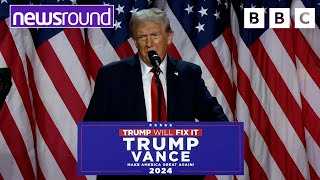 Donald Trump wins US election 2024  Newsround [upl. by Fontes781]