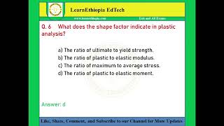 Structural Design  Model Exit Exam Questions for Civil Engineering Exit Exam [upl. by Amaerd]