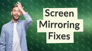 Why cant I do screen mirroring [upl. by Eelram]