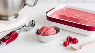 Rasberry sorbet recipe  KitchenAid [upl. by Meekar793]