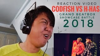 REACTION  CODFISH vs HHAS  Grand Beatbox SHOWCASE Battle 2018 [upl. by Atsirhcal]