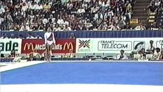 8th Team HUN Andrea Molnar FX  1991 World Gymnastics Championships 9375 [upl. by Laniger]