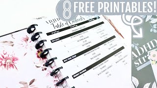 😍 Free Printables DIY ADHD Planner Setup and Flip Through  33 Happy Planner Insert Ideas [upl. by Colpin551]