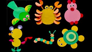 6 easy Circle shape crafts for toddlers and preschoolersDIY paper crafts for kids [upl. by Bac559]