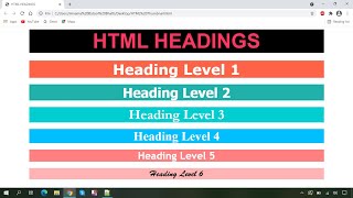 Customize HTML Headings with Fonts and Styles  HTML Headings  Inline CSS  HTML Style Attribute [upl. by Anegroeg]