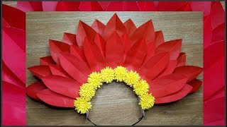 EASY HEADDRESS TUTORIAL VIDEO HOW TO MAKE EASY FLORAL HEADDRESS FOR FESTIVAL [upl. by Yknarf]