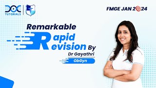 Remarkable Rapid Revision Obstetrics and Gynecology  Dr Gayathri FMGE and NEET PG [upl. by Hilda]