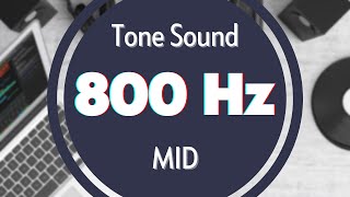 800 Hz Frequency Sound Tone Audio Signal Sine Waveform MID [upl. by Irollam]