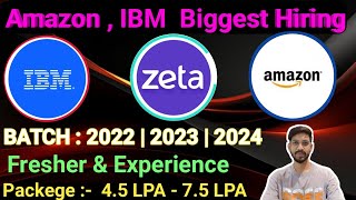 Amazon  IBM Hiring  Freshers  OFF Campus Drive  2024  2023  2022 Batch Hiring  Latest Jobs [upl. by Alyehs]