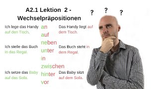 Deutschkurs A21  Wechselpräpositionen [upl. by Ertsevlis]