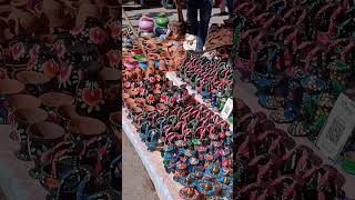 Earthenware at Display in a Local Market srinagar kashmir culture tourist nature [upl. by Leiser104]