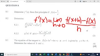 MAYJUNE 2024 MATHEMATICS PAPER 1  Calculus Derivatives First Principles Tangents  GRADE 12 [upl. by Arahsit]