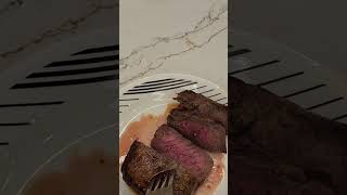 Juicy Steak in Air Fryer yummy juicysteakairfryer youtubeshorts shorts [upl. by Leventis]