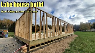 Framing the lake house decking and walls part 3 buildingahome building homebuilding [upl. by Ciredor]