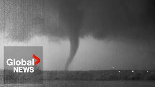 Oklahoma storm Multiple tornadoes touch down leaving widespread damage [upl. by Enitsirt]