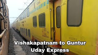 22701 Vskp  Guntur Uday Express Skip 08544 Smvt  Vskp Spl Express At Nidadavolu Railway Station [upl. by Iznil154]