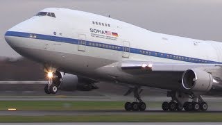 ✈ Flying Telescope  NASA Boeing B747SP N747NA SOFIA Landing [upl. by Akienahs]