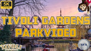 Tivoli Gardens 2024 Copenhagen Parkvideo 5K 60fps [upl. by Nnauol]