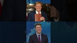 Does Trump have a Bible collection  Colin Jost amp Michael Che Savage shorts usa [upl. by Michaela]