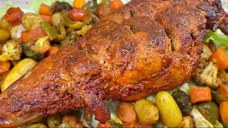 Tandoori Leg of Lamb Recipe • Roast Lamb Leg Recipe • Mutton Raan Roast • Lamb Roast Dinner Recipe [upl. by Arimat]