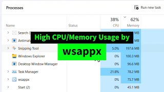 High CPUMemory Usage by wsappx in Windows 1011 Quick FIX [upl. by Ellehcar389]