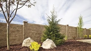 How to Install a RhinoRock concrete fence  YouTube [upl. by Dirtsa]