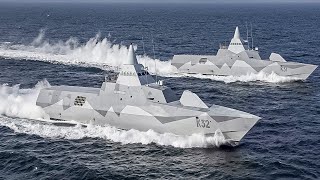 Swedish Navys 184 Million Ghost Ship Visby Class Stealth Corvette in Action [upl. by Gustavus]