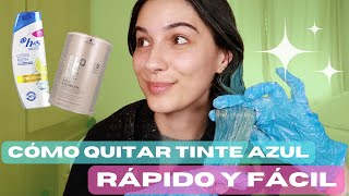 ✨ CÓMO QUITAR TINTE AZUL DEL PELO  RÁPIDO Y FÁCIL  Isa Morales ✨ [upl. by Kidd709]