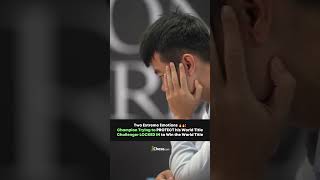 Emotions of Champion and Challenger ft Ding and Gukesh chess shorts [upl. by Ehman318]