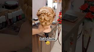 Bridal bun for back and front style bridalhairstyles mychoicemystyleparlour shorts shortvideo [upl. by Vito]