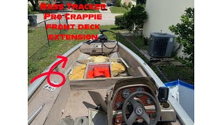 2005 Bass Tracker Front Deck Extension Pt1 Pro Crappie 175 [upl. by Edmanda403]